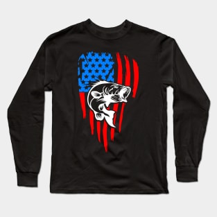 Bass American Flag Red/White/Blue Long Sleeve T-Shirt